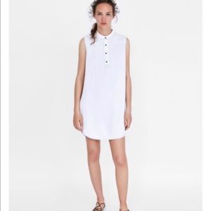 Zara white sleeveless dress size XS